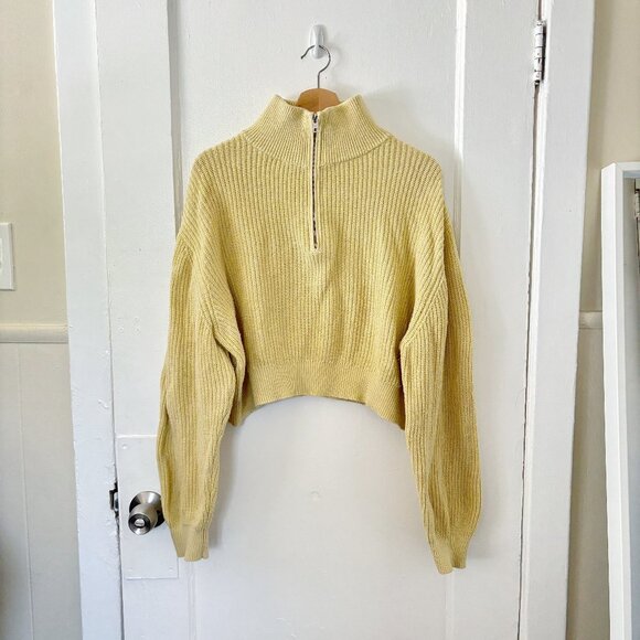 Aritzia Sweaters - TNA | Cotton quarter zip sweater